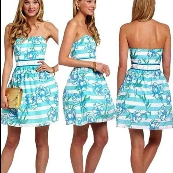 Lilly Pulitzer Dresses & Skirts - Lilly Pulitzer Langley Dress in Shorely Blue Tossing the Line 0